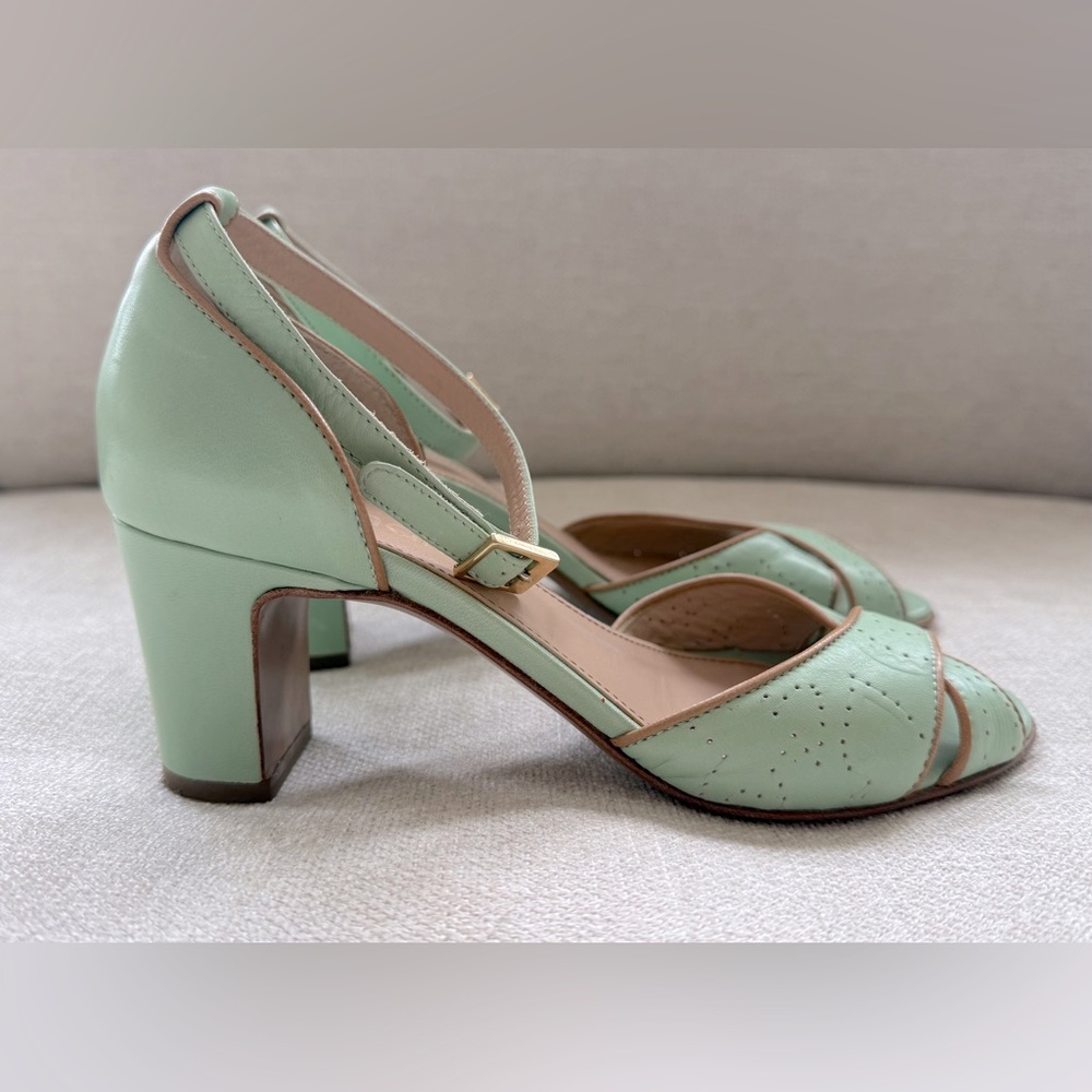 Rinaldi Made in Italy Leather Heels Mint Green | EU Size 36